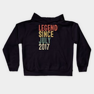 Fun Legend Since July 2017 3rd Birthday Gift 3 Year Old Kids Hoodie